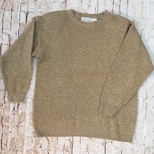 VTG Shenanigans GOLD Sweater Sz Medium